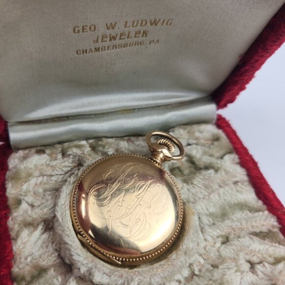 1900 American Waltham Seaside Model 1891 0s Crescent 20Y Case Pocket Watch Runs - Picture 3 of 16